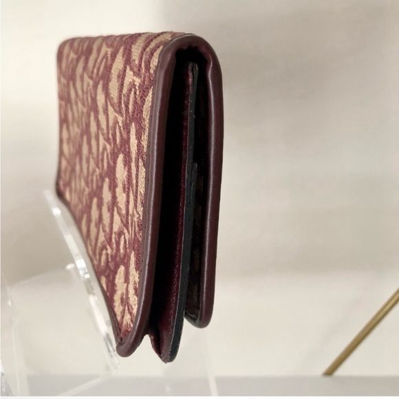 Dior Vintage Trotter Burgundy Clutch w Unbranded Chain - Picture 9 of 11